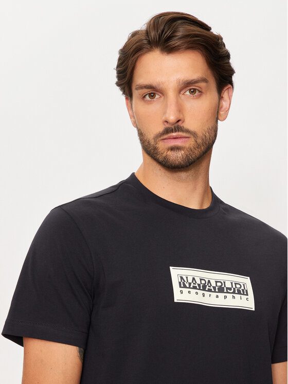 Napapijri Napapijri Tricou S-box Logo NP0A4I3L Negru Regular Fit
