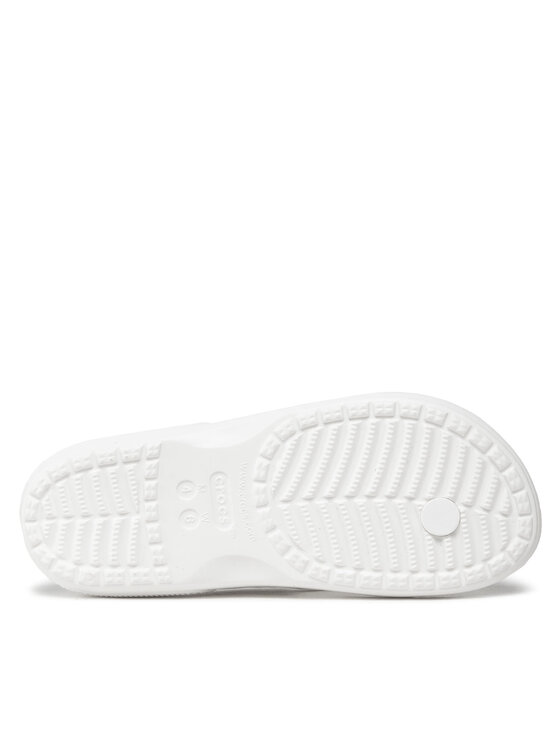 Crocs Crocs Šlepetės per pirštą Classic Crocs Flip 207713 Balta