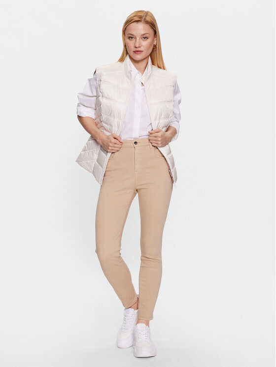 Guess Guess Αμάνικο Μπουφάν Ginger W3RN53 WF5C2 Λευκό Slim Fit