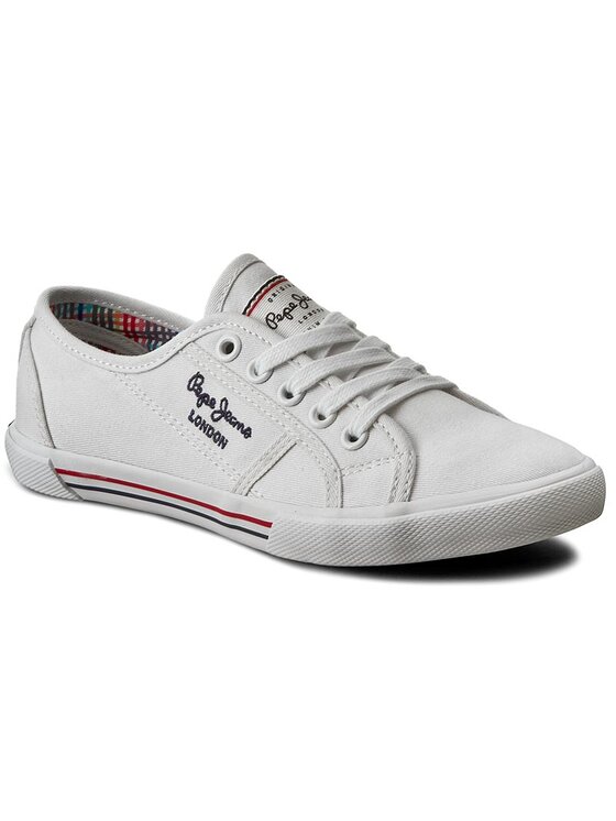 Pepe Jeans Pepe Jeans Sportbačiai Aberlady Basic 17 PLS30500 Balta