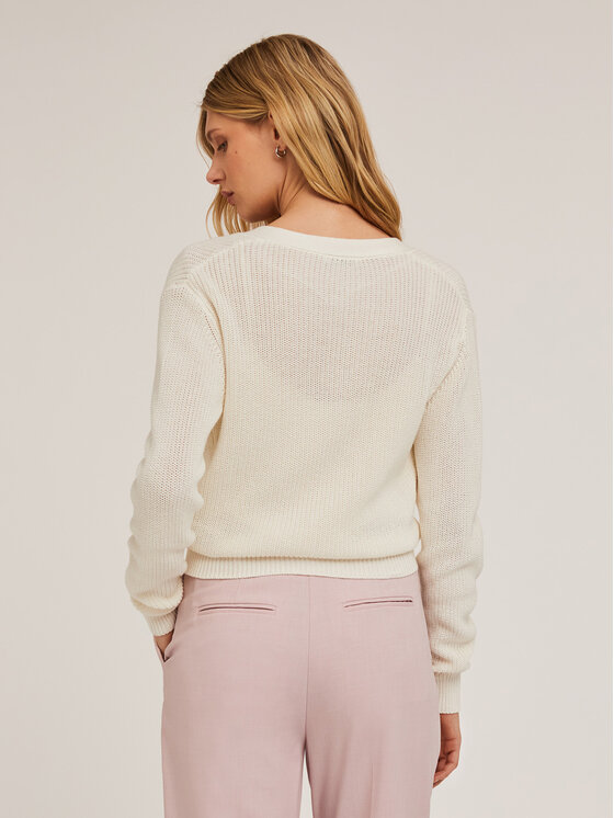 Motivi Motivi Cardigan M217W003272N011 Bianco Regular Fit