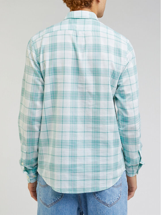Lee Lee Koszula L880BA41 112330673 Zielony Regular Fit