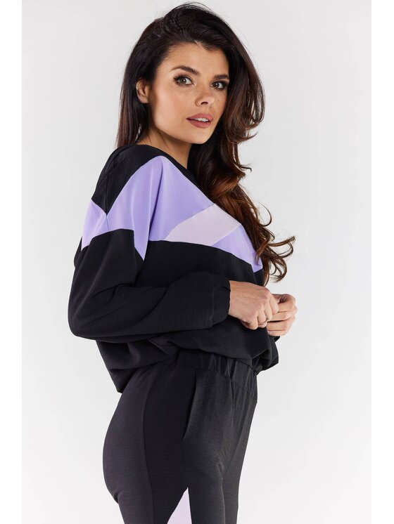 Awama Awama Bluza A497 Czarny Basic Fit