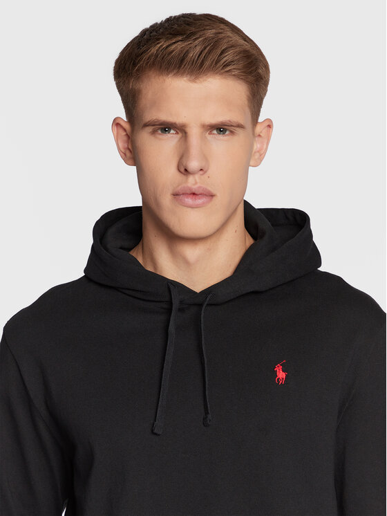 Polo Ralph Lauren Polo Ralph Lauren Džemperis ar kapuci 710878516 Melns Regular Fit