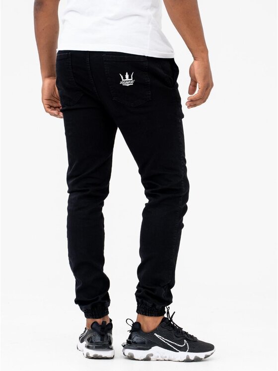 Jigga Wear Jigga Wear Joggery Sprane acid wash 95564 Czarny Regular Fit
