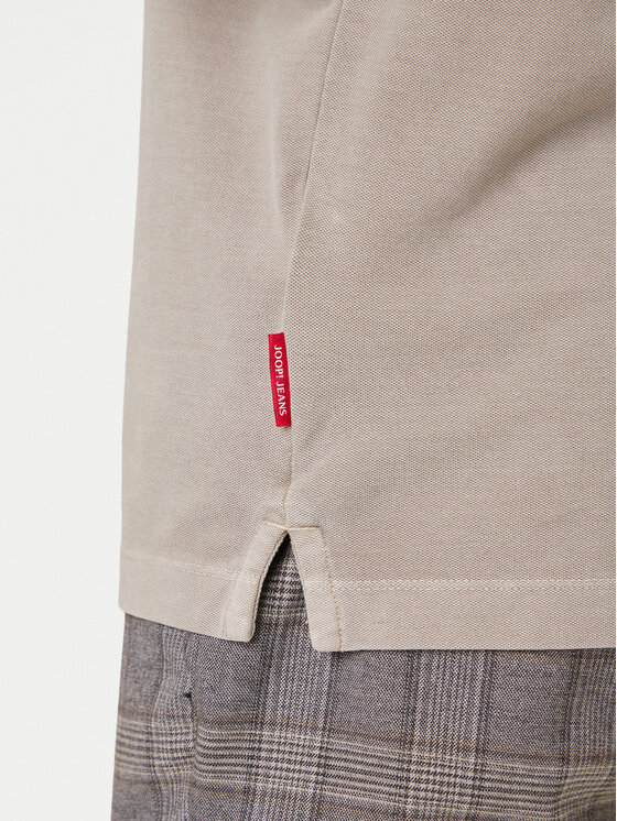 JOOP! Jeans JOOP! Jeans Тениска с яка и копчета 15 JJJ-02Ambrosian 30045619 Бежов Modern Fit