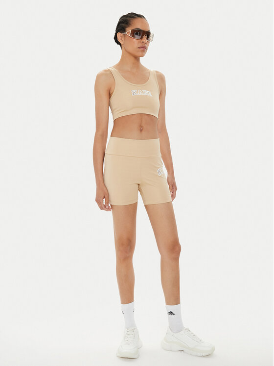 Karl Kani Karl Kani Športne kratke hlače Small Serif 6113099 Bež Slim Fit