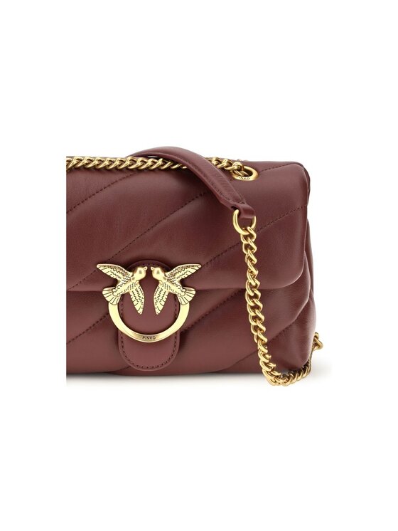 PINKO PINKO Borsetta Bordeaux Calf Leather Bos Taurus Shoulder Bordeaux