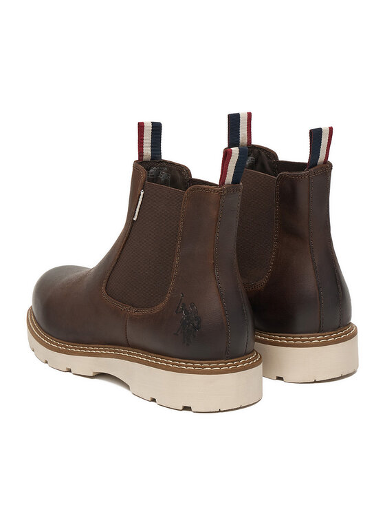 U.S. Polo Assn. U.S. Polo Assn. Členková obuv s elastickým prvkom EO-PATRIZ002M/ELE1 Hnedá