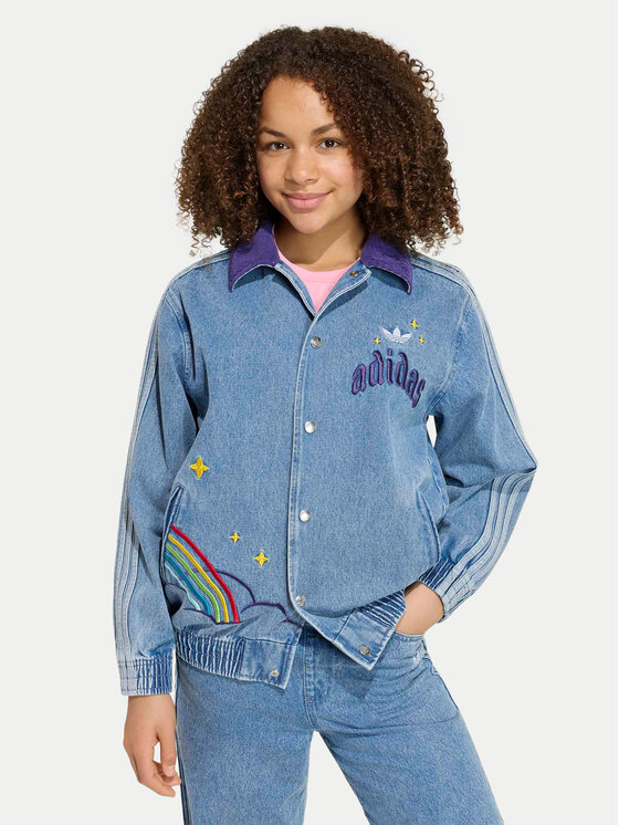 adidas adidas Джинсова куртка Care Bears Loose College KS1734 Голубий Regular Fit