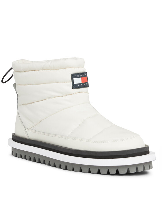 Tommy Jeans Tommy Jeans Členková obuv Tjw Padded Flat Boot EN0EN02292 Biela