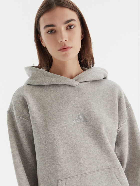 adidas adidas Bluza ALL SZN Holiday Glitter Fleece JV5757 Szary Loose Fit