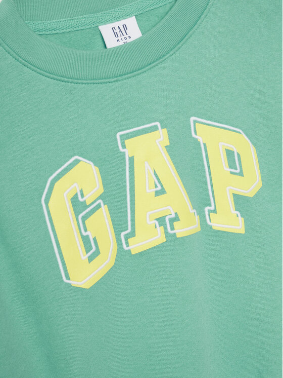 Gap Gap Majica dugih rukava 746173-00 Zelena Relaxed Fit