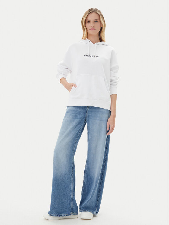 Guess Jeans Guess Jeans Bluza W5RQ27 K68I4 Biały Oversize