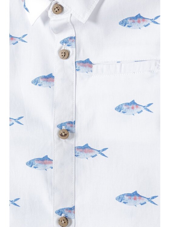 MINOTI MINOTI T-Shirt tide 9 Biały Regular Fit
