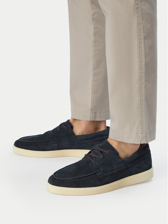 Clarks Clarks Półbuty Lockford Boat 26186188 Granatowy