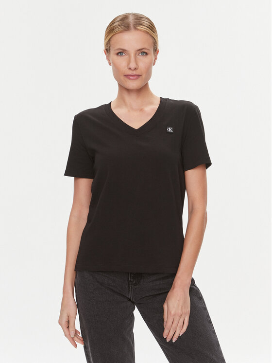 Calvin Klein Jeans Calvin Klein Jeans T-Shirt Embro Badge J20J222560 Schwarz Regular Fit