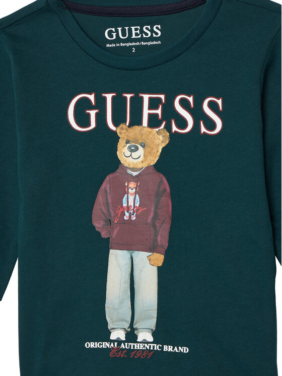 Guess Guess Μπλουζάκι N6YI06 K3794 Σκούρο πράσινο Regular Fit