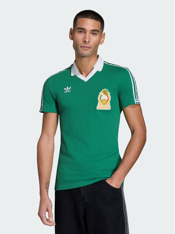 adidas adidas Koszulka techniczna Meksyk Zielony Slim Fit