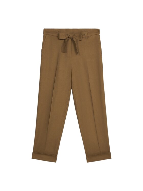 Oltre Oltre Pantaloni di tessuto P073R108615N022 Verde Regular Fit