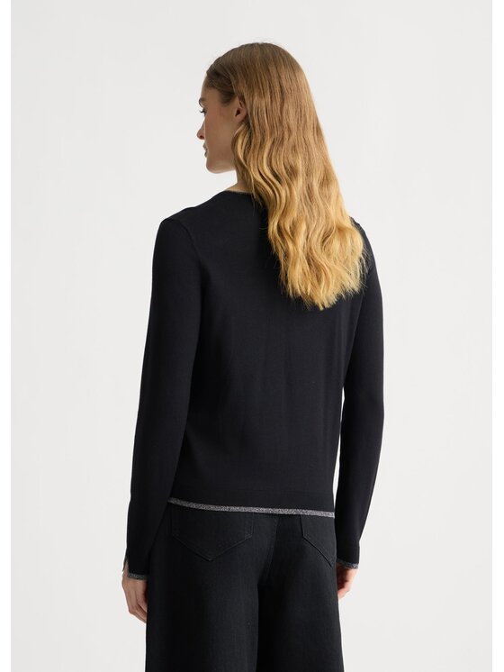 Liu Jo Liu Jo Sweter WXX056MS49I22222 Czarny Regular Fit