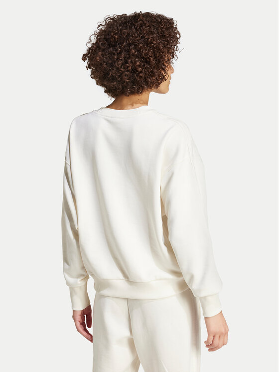 adidas adidas Džemperis ar kapuci ALL SZN French Terry 3-Stripes IW1132 Balts Loose Fit