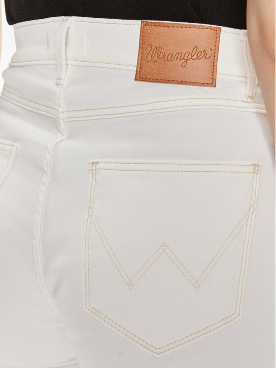 Wrangler Wrangler Jeansy 112351027 Biały Straight Fit