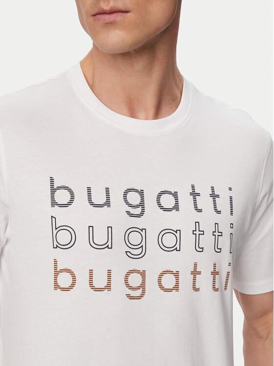 Bugatti Bugatti T-Shirt 8350-15042E Bílá Regular Fit