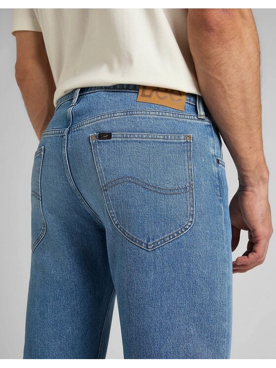 Lee Lee Jeansy DAREN ZIP FLY Niebieski Straight Fit