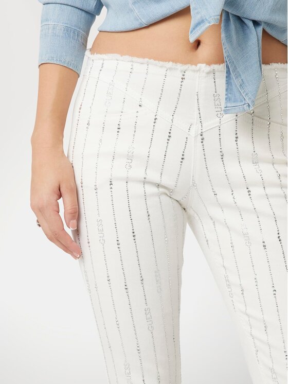 Guess Guess Jeansy 166849 Biały Flared Fit