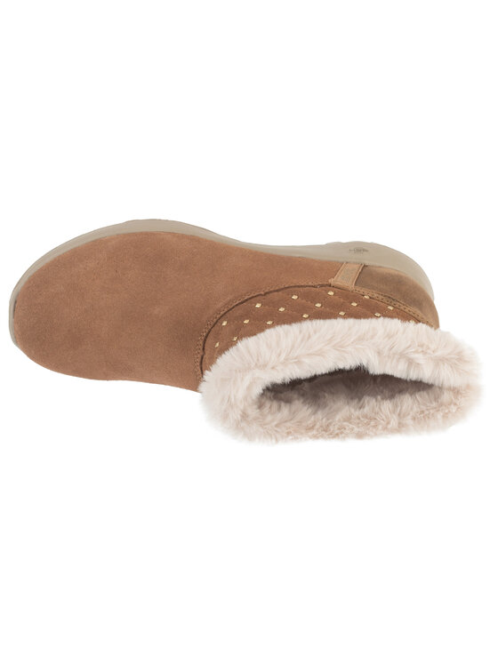Skechers Skechers Śniegowce Slip-Ins: On-The-Go Joy - Cozy Shimmer Brązowy