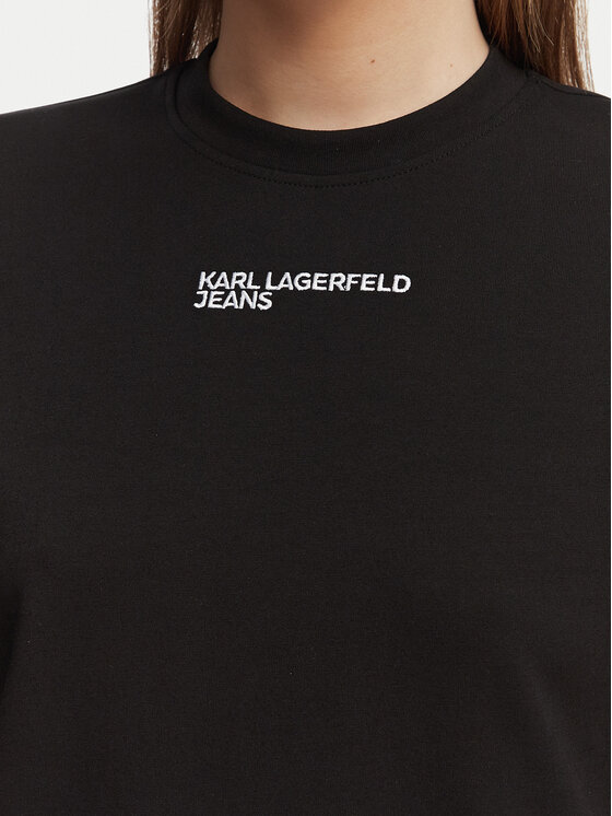 Karl Lagerfeld Jeans Karl Lagerfeld Jeans Marškinėliai B2W17074 Juoda Regular Fit