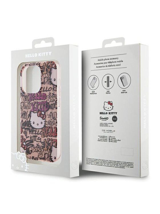 Hello Kitty Hello Kitty Etui na telefon iPhone 15 Pro Max Różowy
