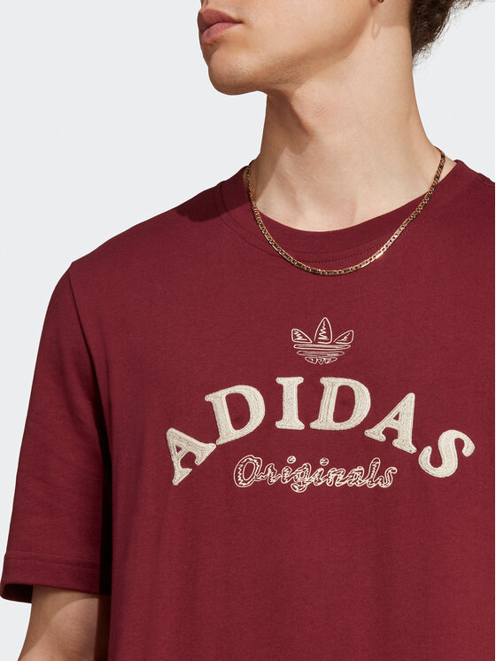 Adidas trefoil tee maroon new arrivals