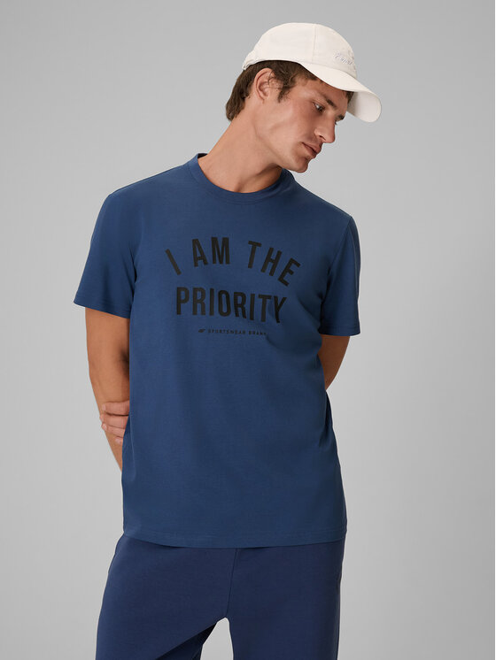 4F 4F T-Shirt CITY FORM Granatowy Regular Fit