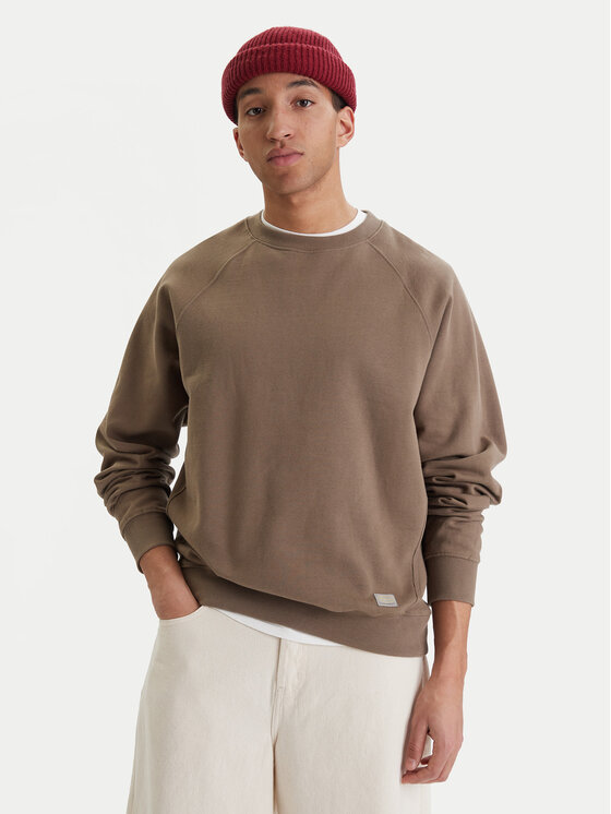 RVCA Bluza Dayshift Crew II 23A463510 Brązowy Relaxed Fit