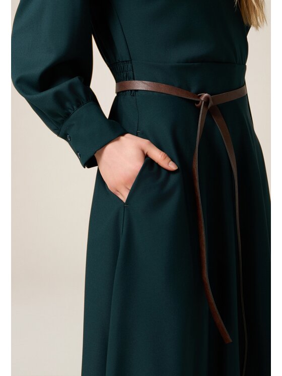 Oltre Oltre Vestito da giorno 7076J000966N035 Verde Flared Fit