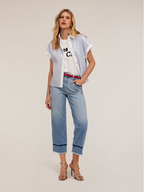 Motivi Motivi Camicia 5201Q000747N0R4 Turchese Regular Fit