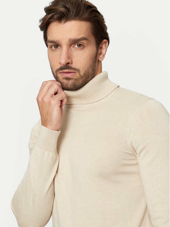 U.S. Polo Assn. U.S. Polo Assn. Dolčevita MUP3798 Bež Slim Fit