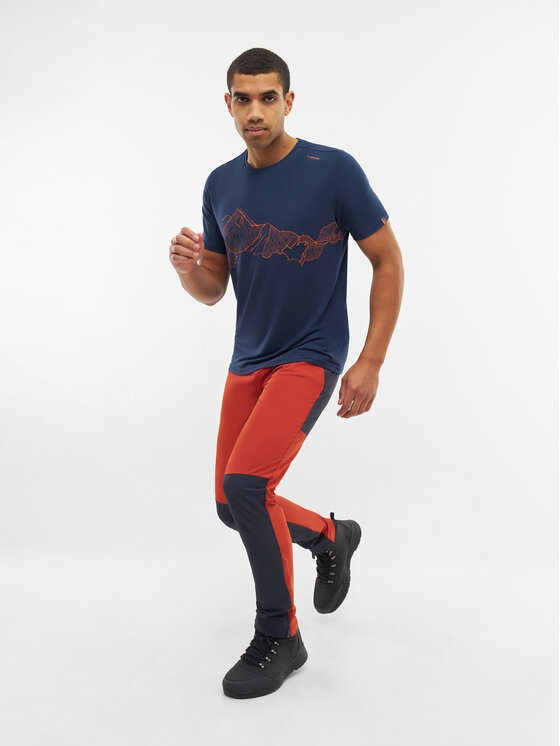 Viking Viking T-Shirt Lenta Bamboo Light Granatowy Regular Fit