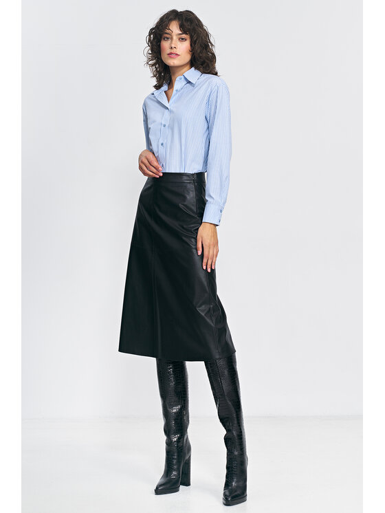 NIFE NIFE Trapézová sukně SP73 Černá Regular Fit