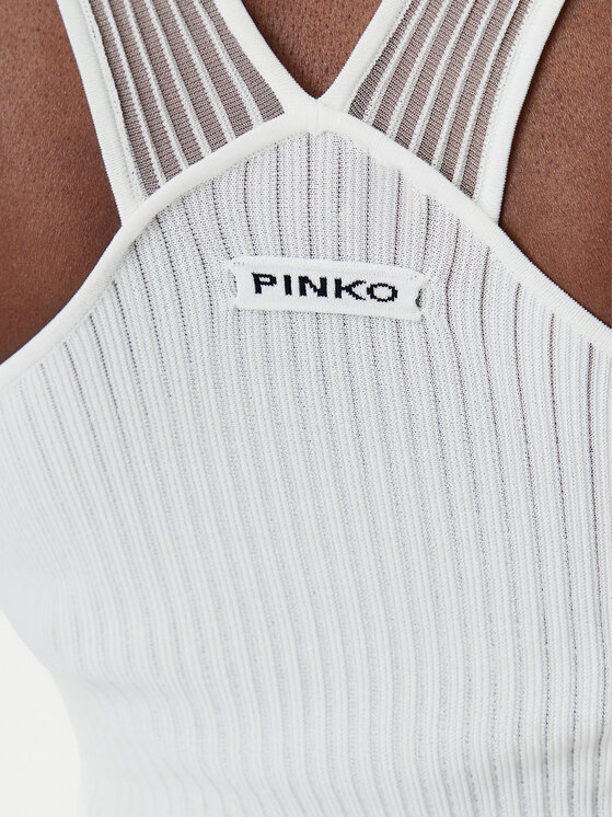 PINKO PINKO Sukienka dzianinowa 104802 A2GJ Biały Regular Fit