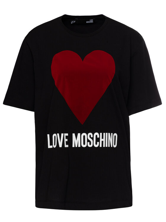 LOVE MOSCHINO LOVE MOSCHINO Póló W4F8721M 3517 Fekete Oversize