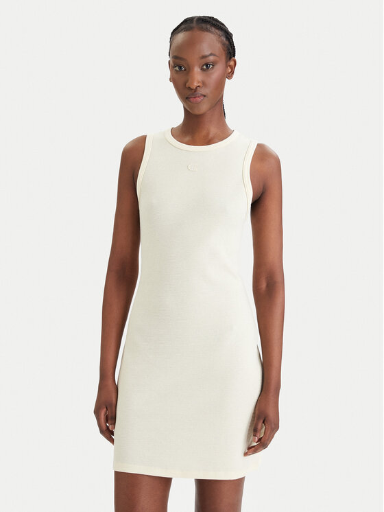 Calvin Klein Jeans Rochie de zi LV047F235G Galben Slim Fit