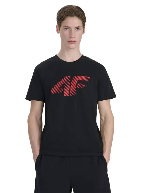 4F 4F T-Shirt 4FWMM00TTSHM2257-020S Czarny Regular Fit