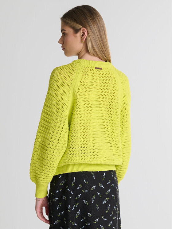 BIG STAR BIG STAR Sweter FUNIA_300_160 Zielony Basic Fit