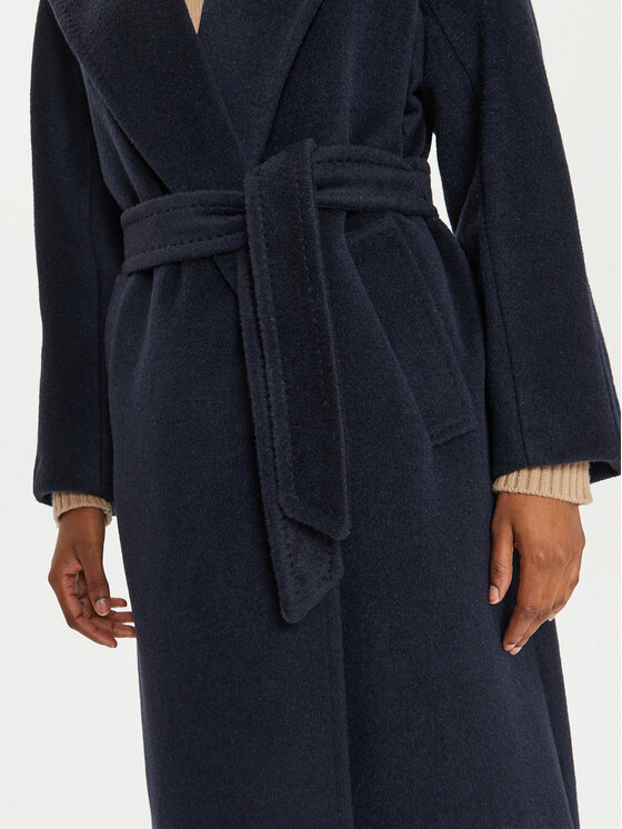 Weekend Max Mara Weekend Max Mara Vilnas mētelis Tempera 2425016102 Tumši zils Regular Fit