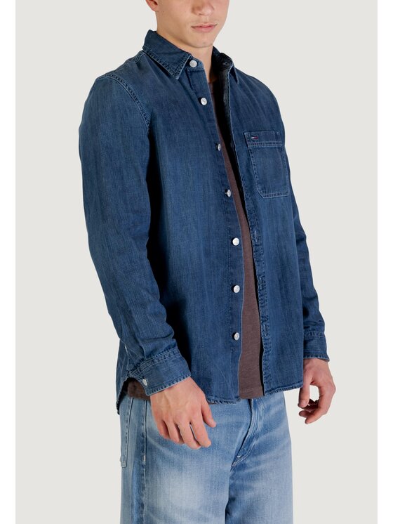 Tommy Jeans Tommy Jeans Πουκάμισο DM0DM22303 Μπλε Casual Fit