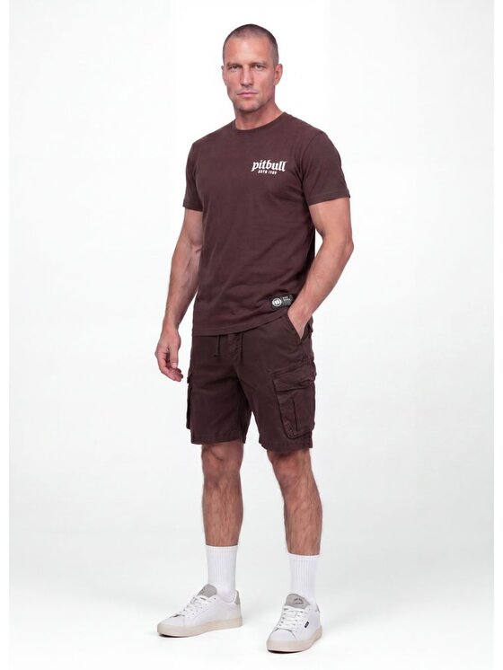 PITBULL PITBULL T-Shirt SIDE SMALL Brązowy Regular Fit