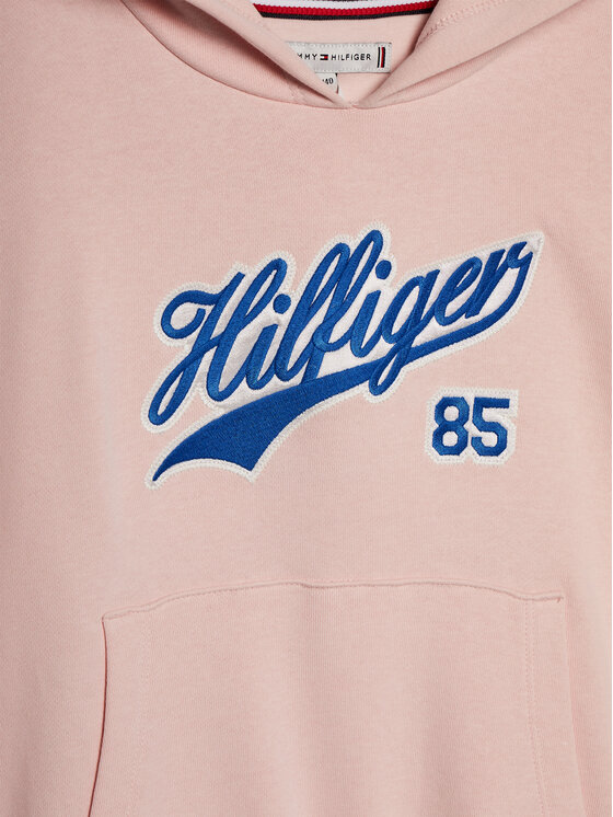 Tommy Hilfiger Tommy Hilfiger Bluza Hilfiger Script Hoodie KG0KG07721 Różowy Regular Fit